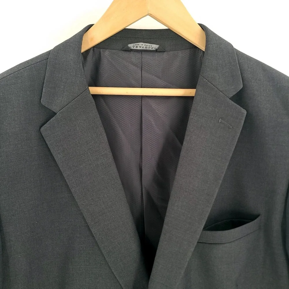 Caravelli Blazer Mens 48L Gray Polyester 42W Polyester Blend Sports Coat